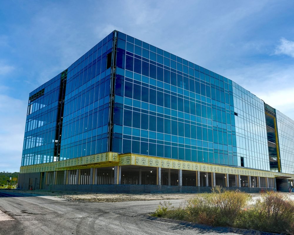 Building exterior under construction.